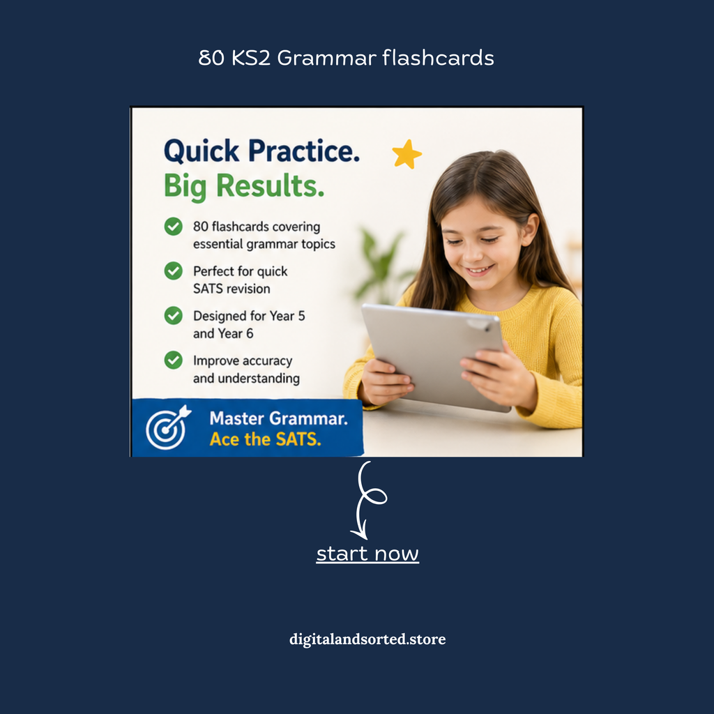 KS2 SATs GRAMMAR FLASHCARDS
