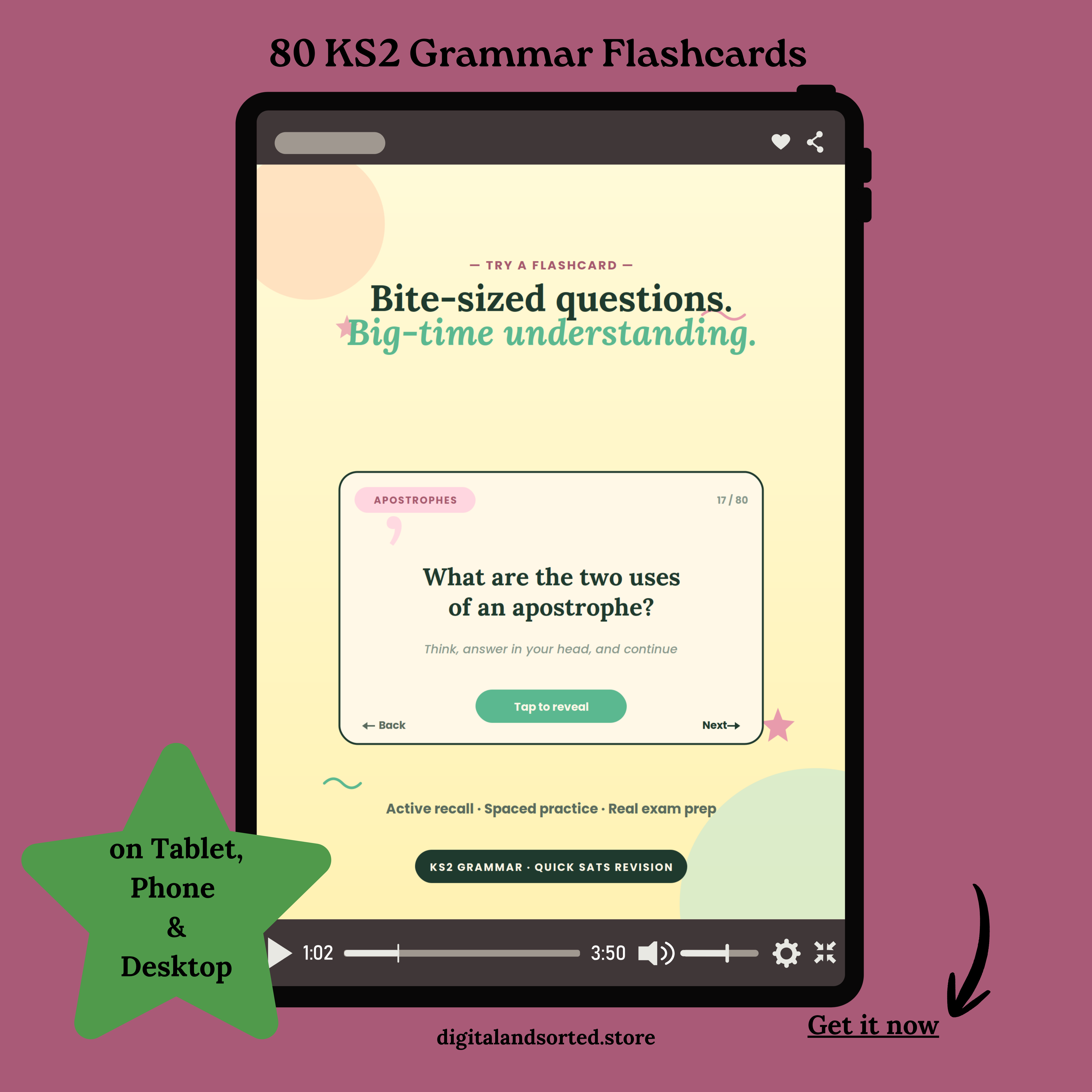 KS2 SATs GRAMMAR FLASHCARDS