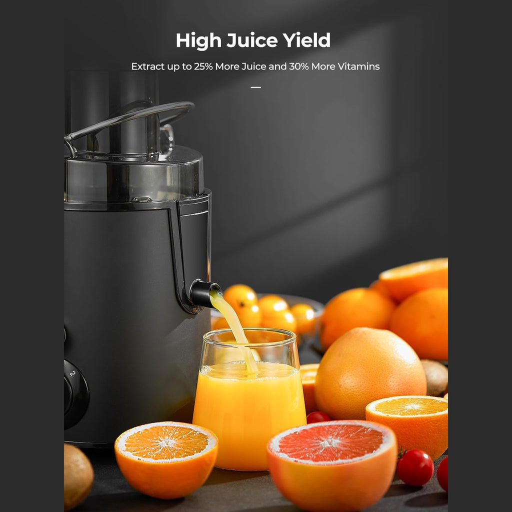 FOHERE 800W Juicer Machine – Whole Fruit & Vegetable Juicer with 3-Speed Settings