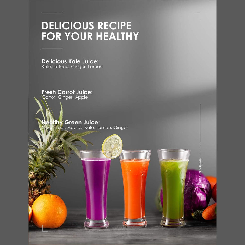 FOHERE 800W Juicer Machine – Whole Fruit & Vegetable Juicer with 3-Speed Settings